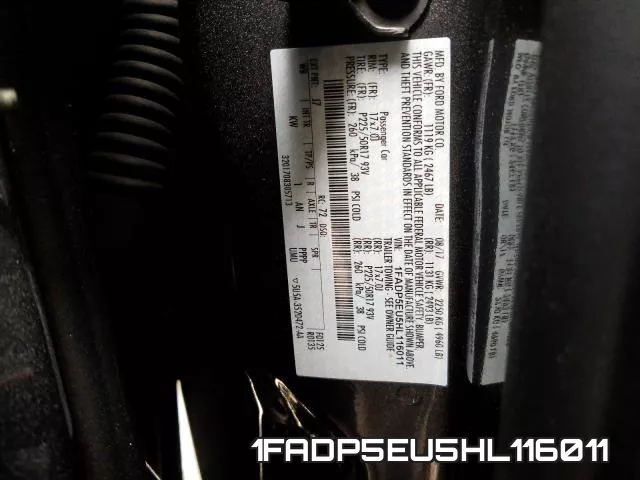 1FADP5EU5HL116011 фото 2