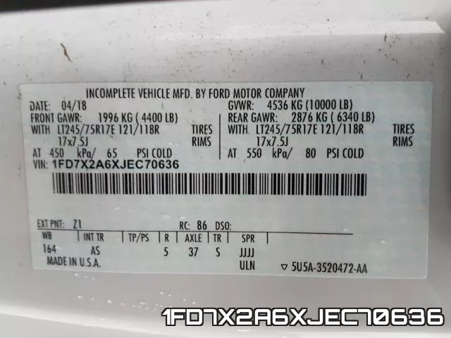 1FD7X2A6XJEC70636 фото 2