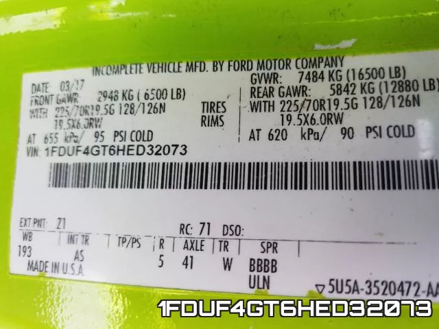 1FDUF4GT6HED32073 фото 2