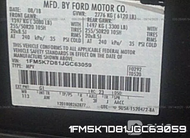 1FM5K7D81JGC63059 фото 10