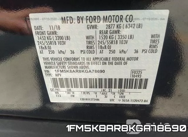 1FM5K8AR8KGA78690 фото 10
