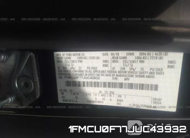 1FMCU0F77JUC43932 фото 10
