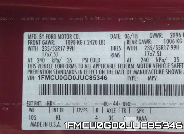 1FMCU0GD0JUC85346 фото 10