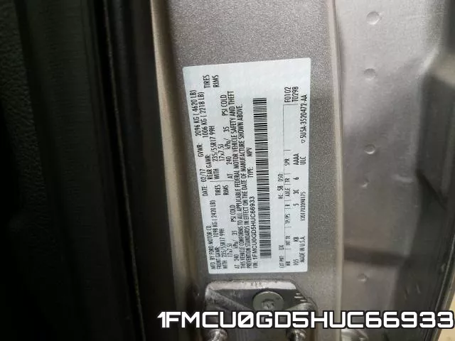 1FMCU0GD5HUC66933 фото 2