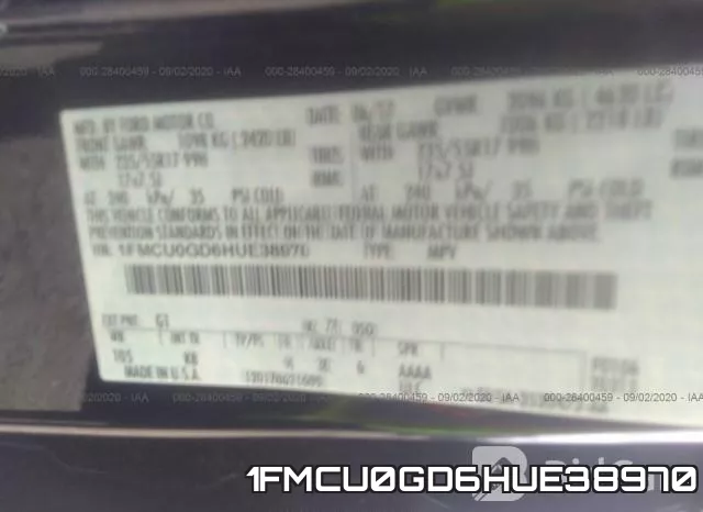 1FMCU0GD6HUE38970 фото 10