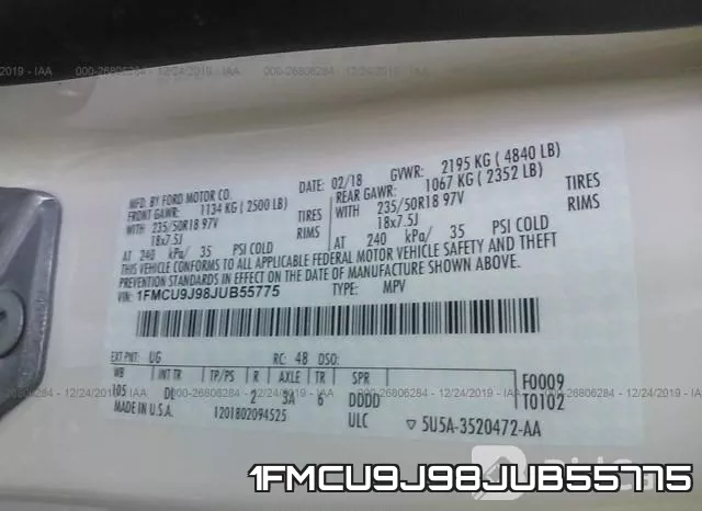 1FMCU9J98JUB55775 фото 10