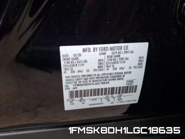 1FMSK8DH1LGC18635 фото 2