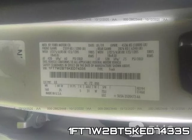 1FT7W2BT5KED74335 фото 10