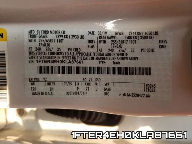 1FTER4EH0KLA87661 фото 2