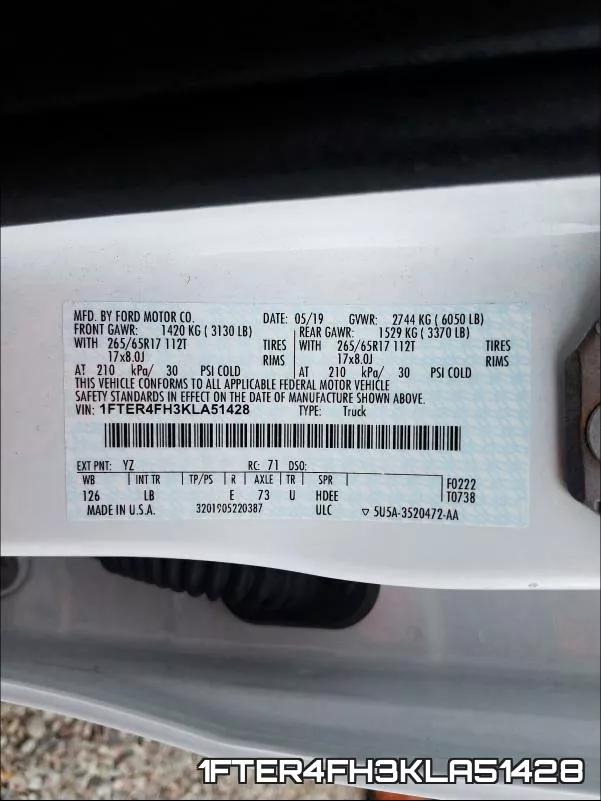 1FTER4FH3KLA51428 фото 2