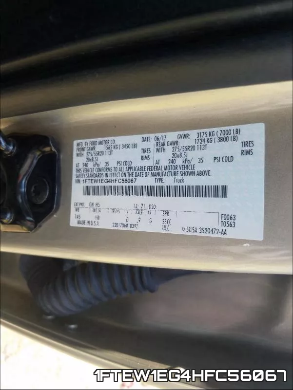 1FTEW1EG4HFC56067 фото 2