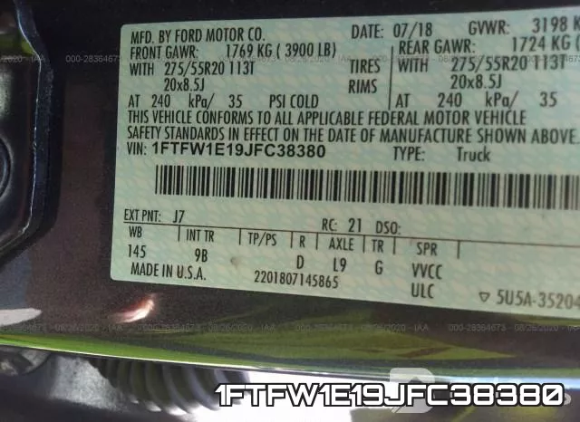 1FTFW1E19JFC38380 фото 9