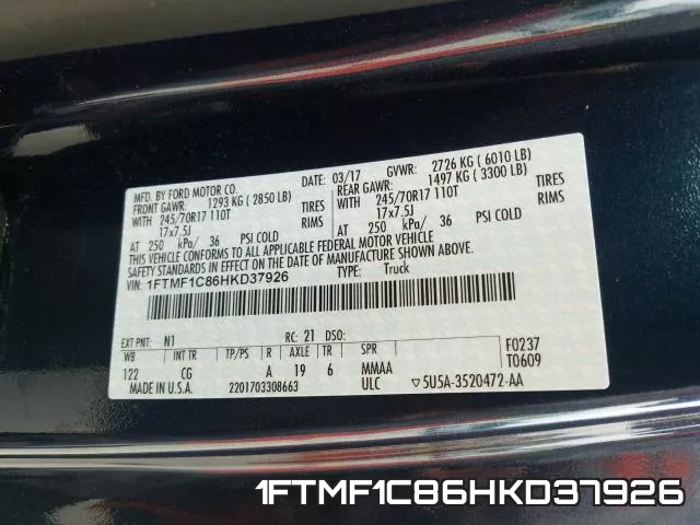 1FTMF1C86HKD37926 фото 2