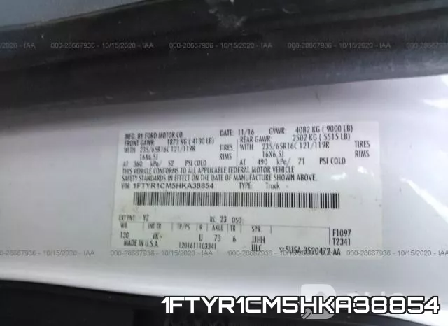 1FTYR1CM5HKA38854 фото 10
