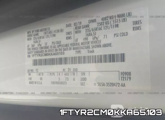 1FTYR2CM0KKA65103 фото 10