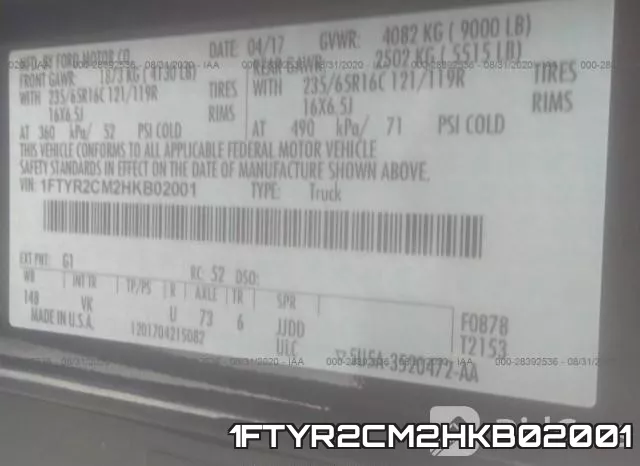 1FTYR2CM2HKB02001 фото 10