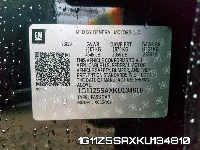 1G11Z5SAXKU134810 фото 2