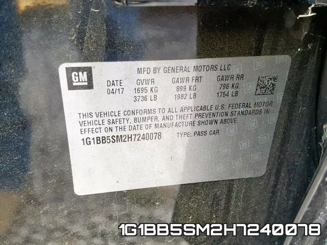 1G1BB5SM2H7240078 фото 2