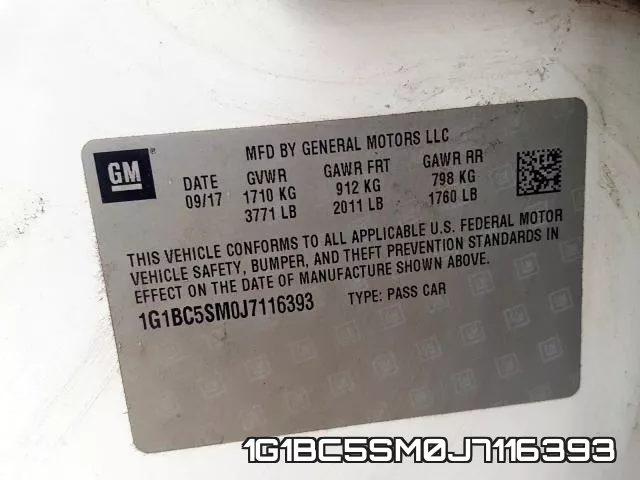 1G1BC5SM0J7116393 фото 2