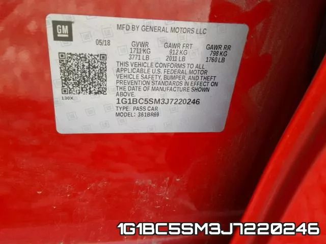 1G1BC5SM3J7220246 фото 2