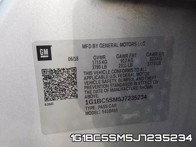 1G1BC5SM5J7235234 фото 2