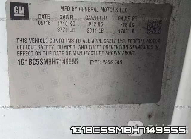 1G1BC5SM8H7149555 фото 10
