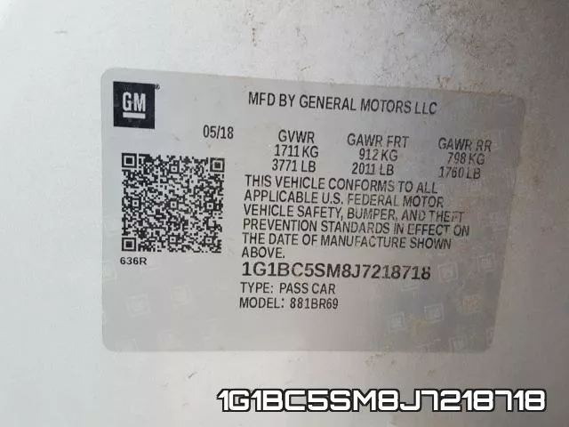 1G1BC5SM8J7218718 фото 2
