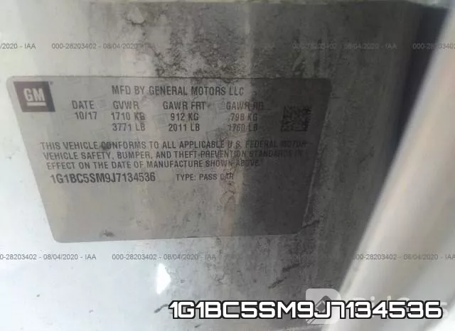 1G1BC5SM9J7134536 фото 9