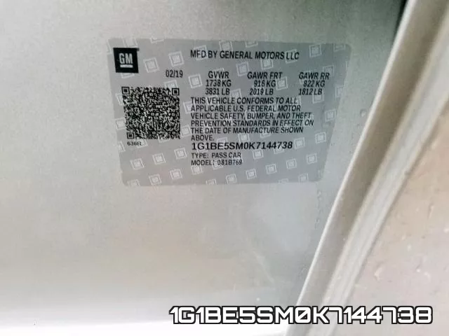1G1BE5SM0K7144738 фото 2