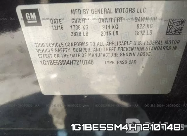 1G1BE5SM4H7210748 фото 9