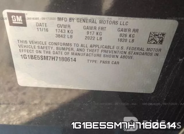 1G1BE5SM7H7180614 фото 10