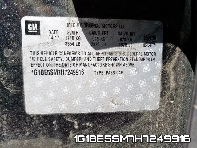 1G1BE5SM7H7249916 фото 2