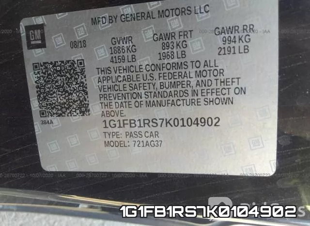 1G1FB1RS7K0104902 фото 10
