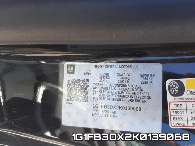1G1FB3DX2K0139068 фото 2