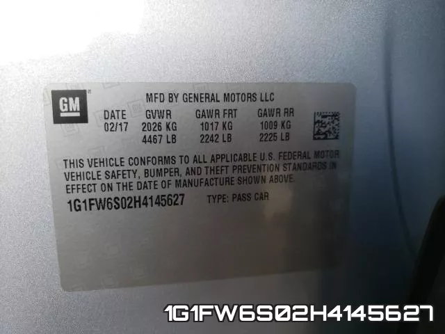 1G1FW6S02H4145627 фото 2