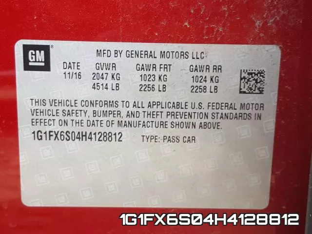 1G1FX6S04H4128812 фото 2