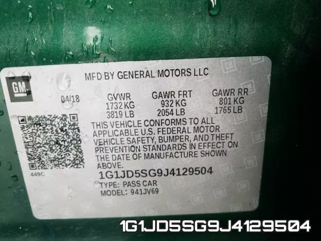 1G1JD5SG9J4129504 фото 2