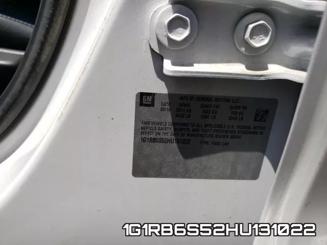 1G1RB6S52HU131022 фото 2