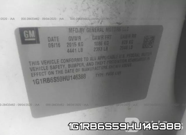 1G1RB6S59HU146388 фото 10