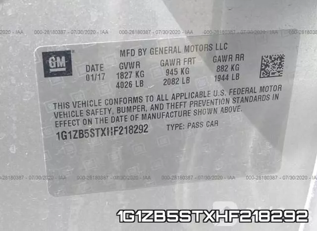 1G1ZB5STXHF218292 фото 10