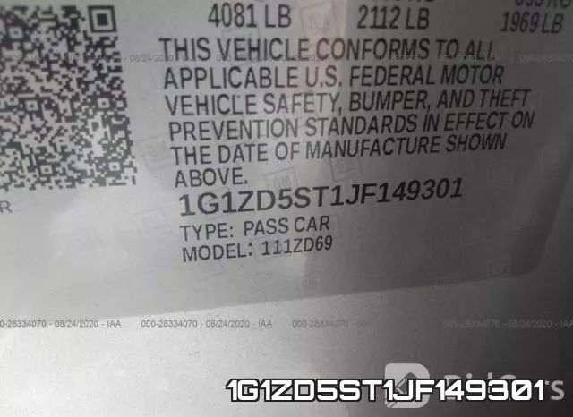 1G1ZD5ST1JF149301 фото 10