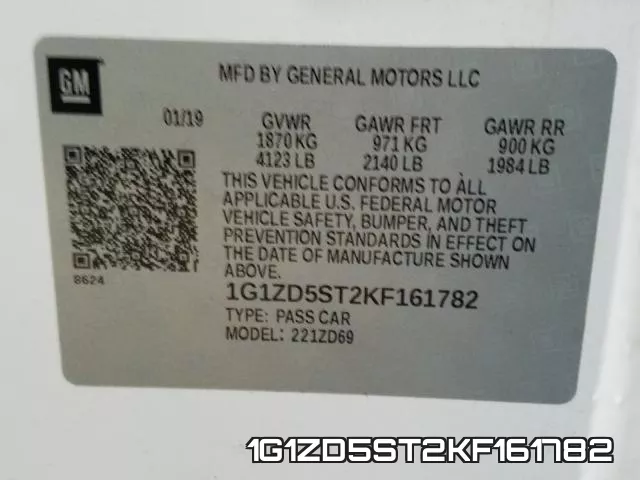 1G1ZD5ST2KF161782 фото 2