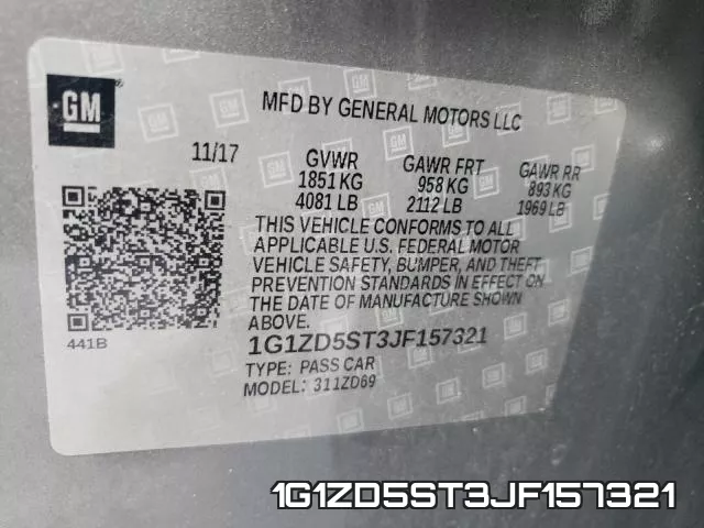 1G1ZD5ST3JF157321 фото 2