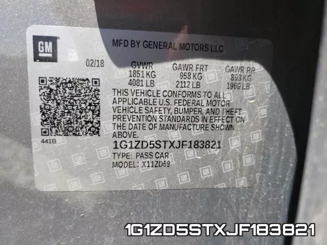 1G1ZD5STXJF183821 фото 2