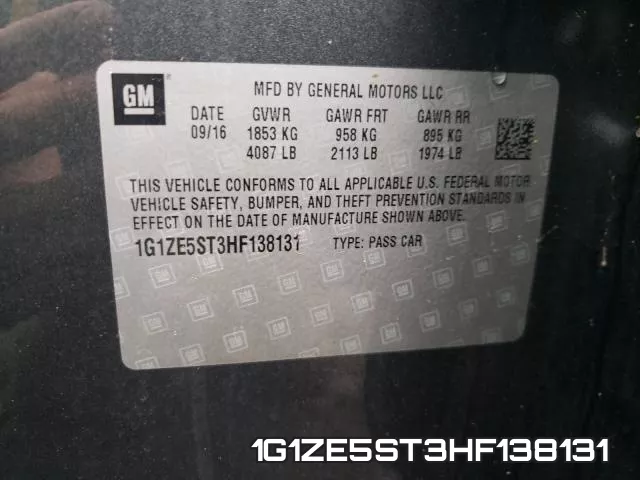 1G1ZE5ST3HF138131 фото 2