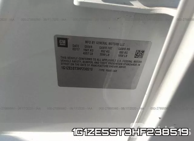 1G1ZE5ST3HF238519 фото 10