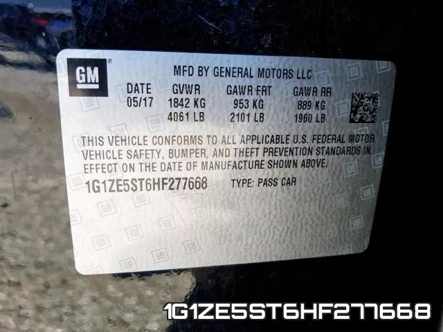 1G1ZE5ST6HF277668 фото 2