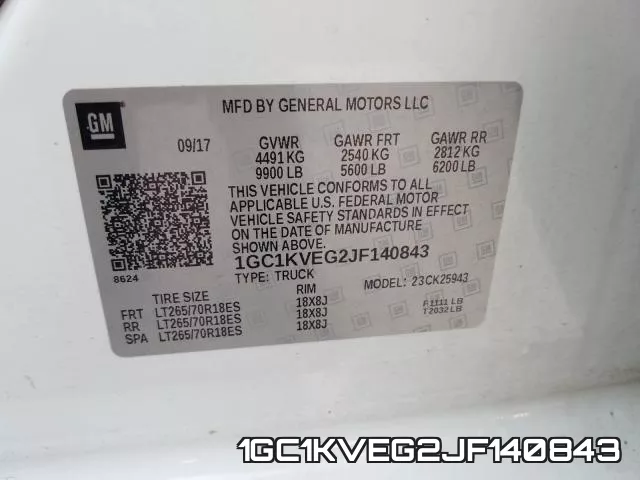 1GC1KVEG2JF140843 фото 2