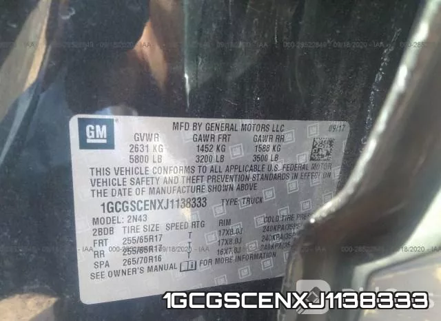 1GCGSCENXJ1138333 фото 10
