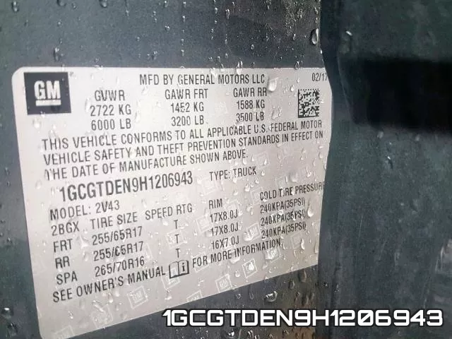 1GCGTDEN9H1206943 фото 2